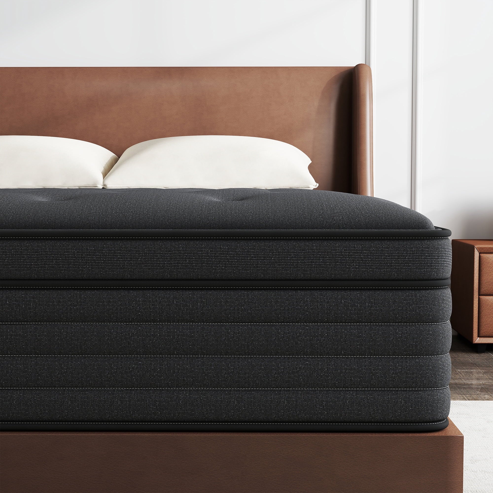 Kviwasha Queen Mattress 14 inch Hybrid Gel Memory Foam & Pocket Innerspring, Pressure-Relief, Medium Firm Mattress